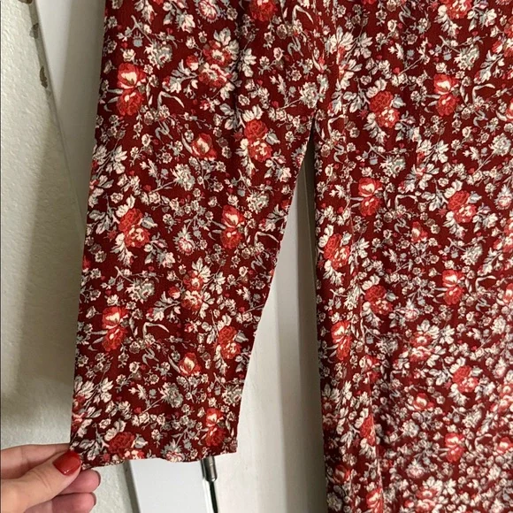 Treasure & Bond Red Floral Long Sleeve Dress medium, nwt - Picture 6 of 12